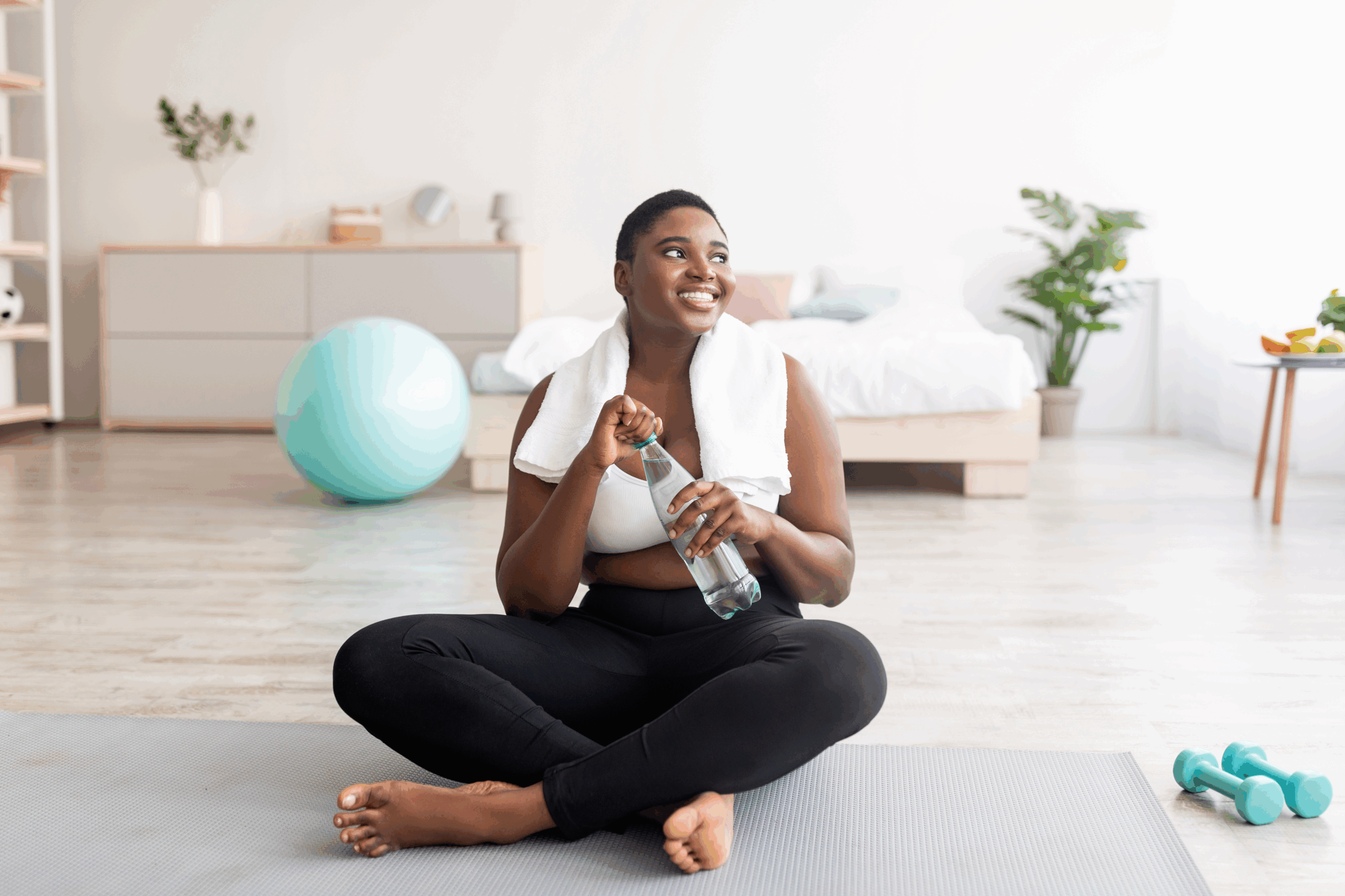 Weightloss - yoga drinking water