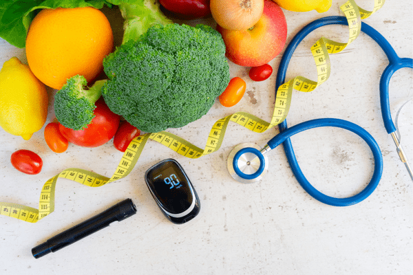Semaglutide Side Effects: Long-term Impact | Alyn MD Healthy food, stethoscope, pulse ox and tape measure.